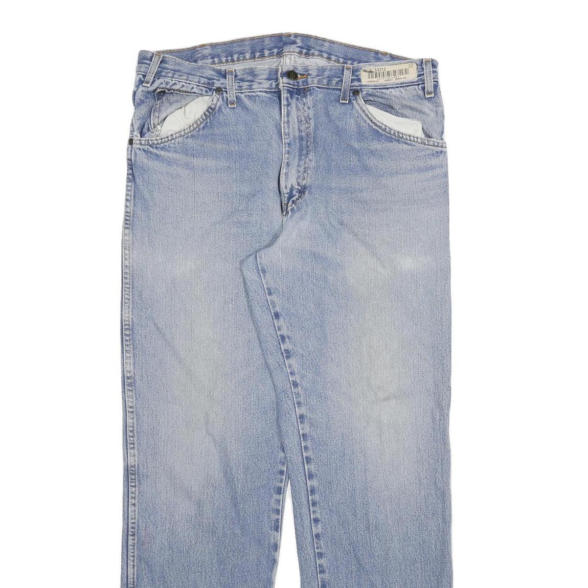 DICKIES Mens Jeans Blue Regular Straight Denim Light W34 L31 Classic Cotton