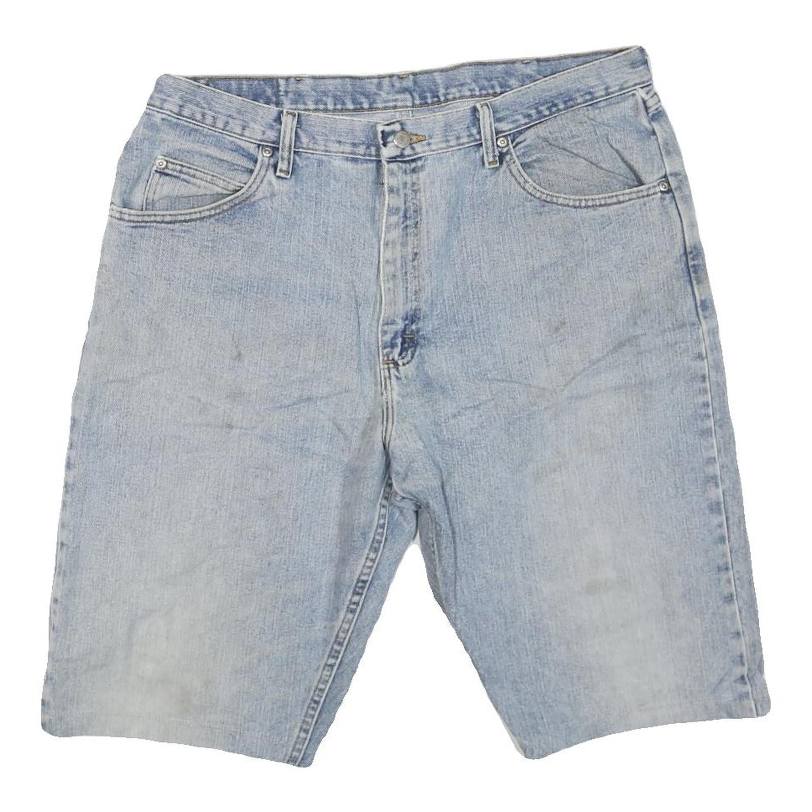 WRANGLER Mens Denim Blue Casual Shorts L W38 Cotton Blend Comfortable Fit