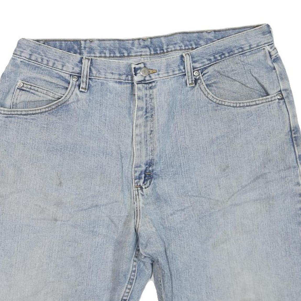 WRANGLER Mens Denim Blue Casual Shorts L W38 Cotton Blend Comfortable Fit
