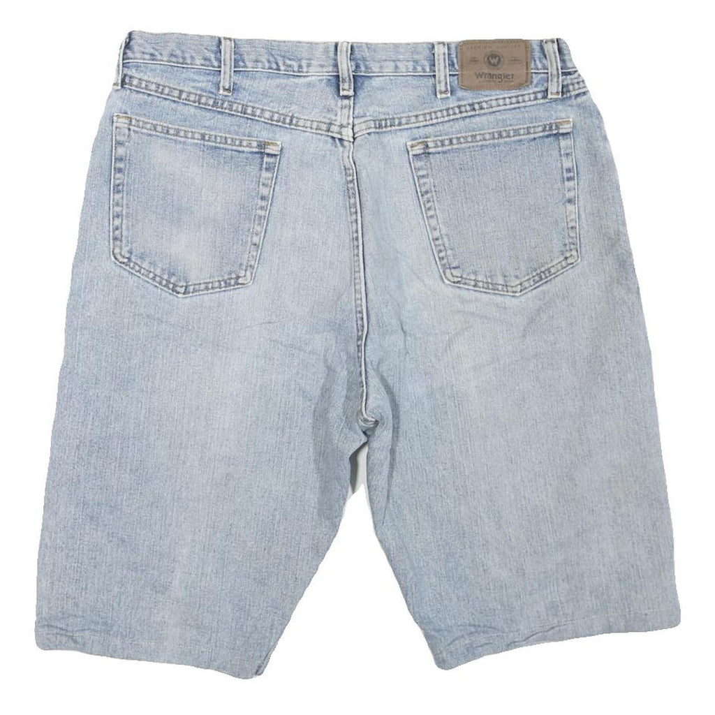 WRANGLER Mens Denim Blue Casual Shorts L W38 Cotton Blend Comfortable Fit