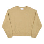 CHAMPION Womens Beige Crew Neck M Classic Logo Cotton Blend Pullover Sweatshirt