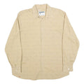 RENOIR Mens Beige Shirt L Long Sleeve Button Polyester Blend Casual Smart