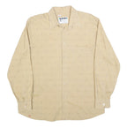 RENOIR Mens Beige Shirt L Long Sleeve Button Polyester Blend Casual Smart