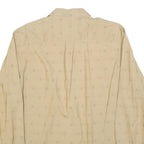 RENOIR Mens Beige Shirt L Long Sleeve Button Polyester Blend Casual Smart