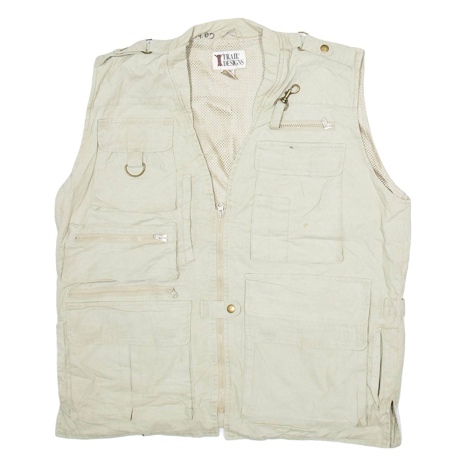 TRAIL DESIGNS Utility Mens Gilet Beige L