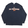 NFL Mens Blue Chicago Bears Da Defense Graphic T-Shirt XL Long Sleeve Crew Neck