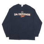 NFL Mens Blue Chicago Bears Da Defense Graphic T-Shirt XL Long Sleeve Crew Neck