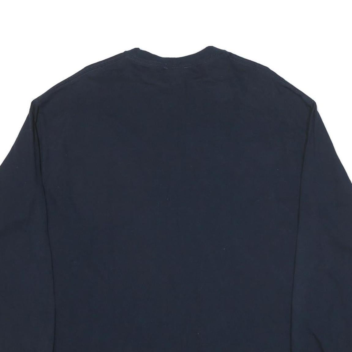 NFL Mens Blue Chicago Bears Da Defense Graphic T-Shirt XL Long Sleeve Crew Neck