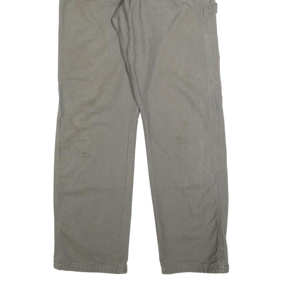 RUSTLER Mens Regular Fit Workwear Jeans Beige Cotton Blend Zip W32 L34 Utility