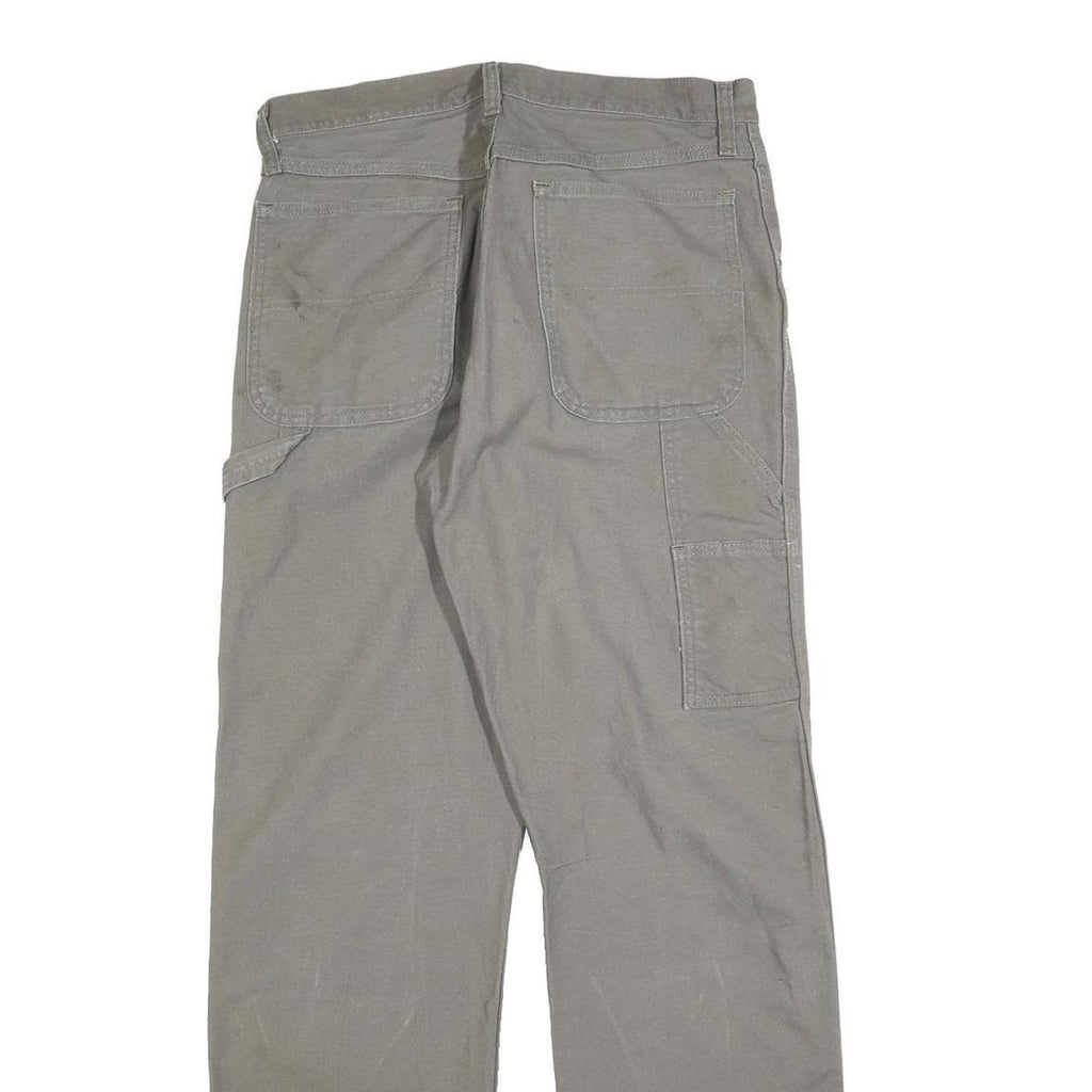 RUSTLER Mens Regular Fit Workwear Jeans Beige Cotton Blend Zip W32 L34 Utility