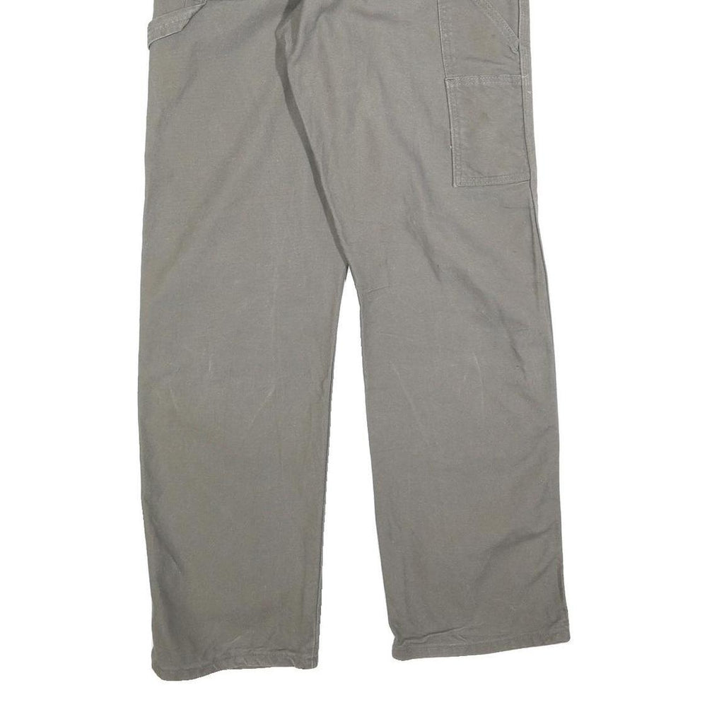 RUSTLER Mens Regular Fit Workwear Jeans Beige Cotton Blend Zip W32 L34 Utility