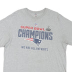 NFL Mens Grey Super Bowl Champions T-Shirt XL Short Sleeve Crew Neck Cotton