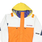 TOMMY HILFIGER Mens White & Orange Sailing Gear Zip Jacket L Polyester Blend