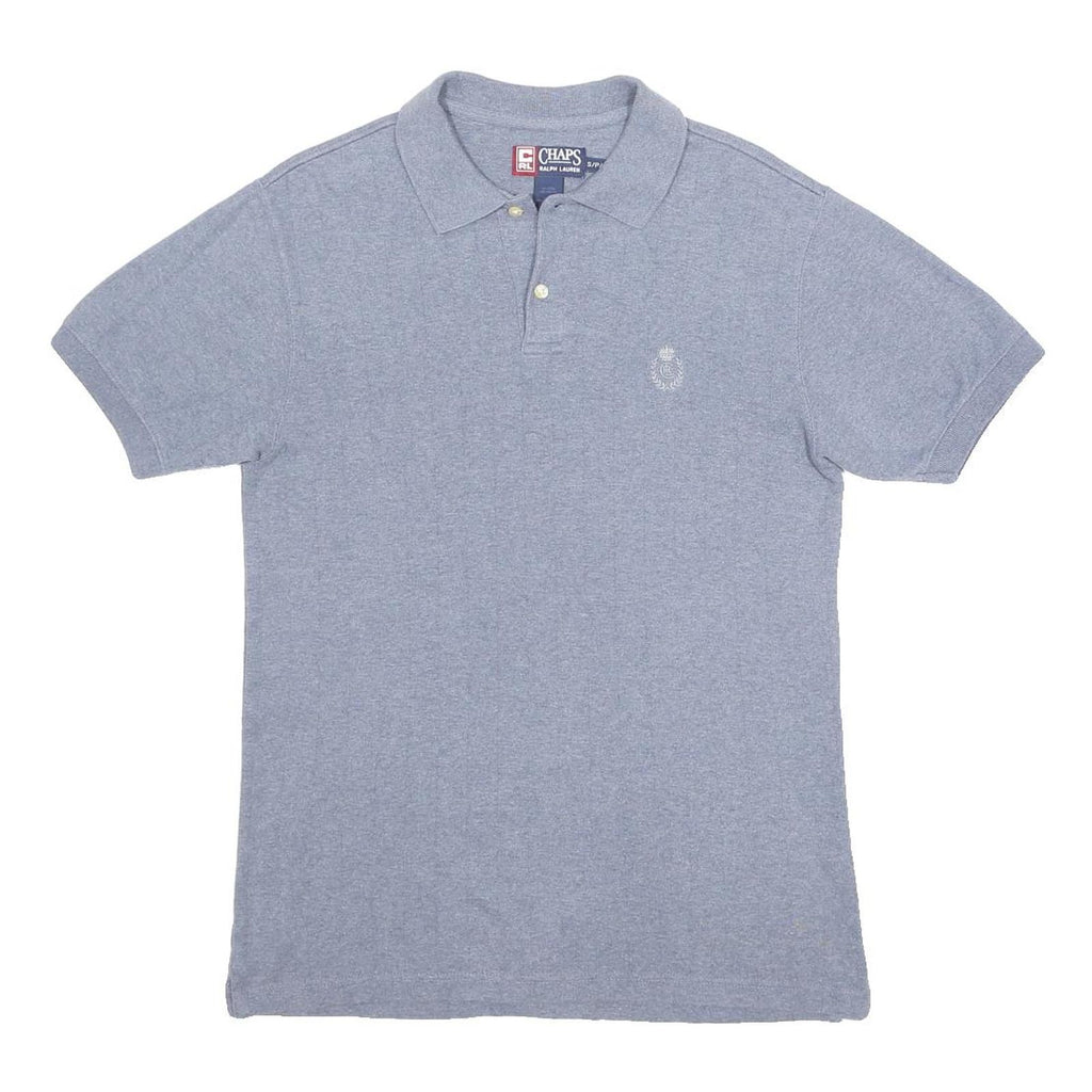 CHAPS RALPH LAUREN Mens Blue Short Sleeve Plain S Cotton Polo Shirt