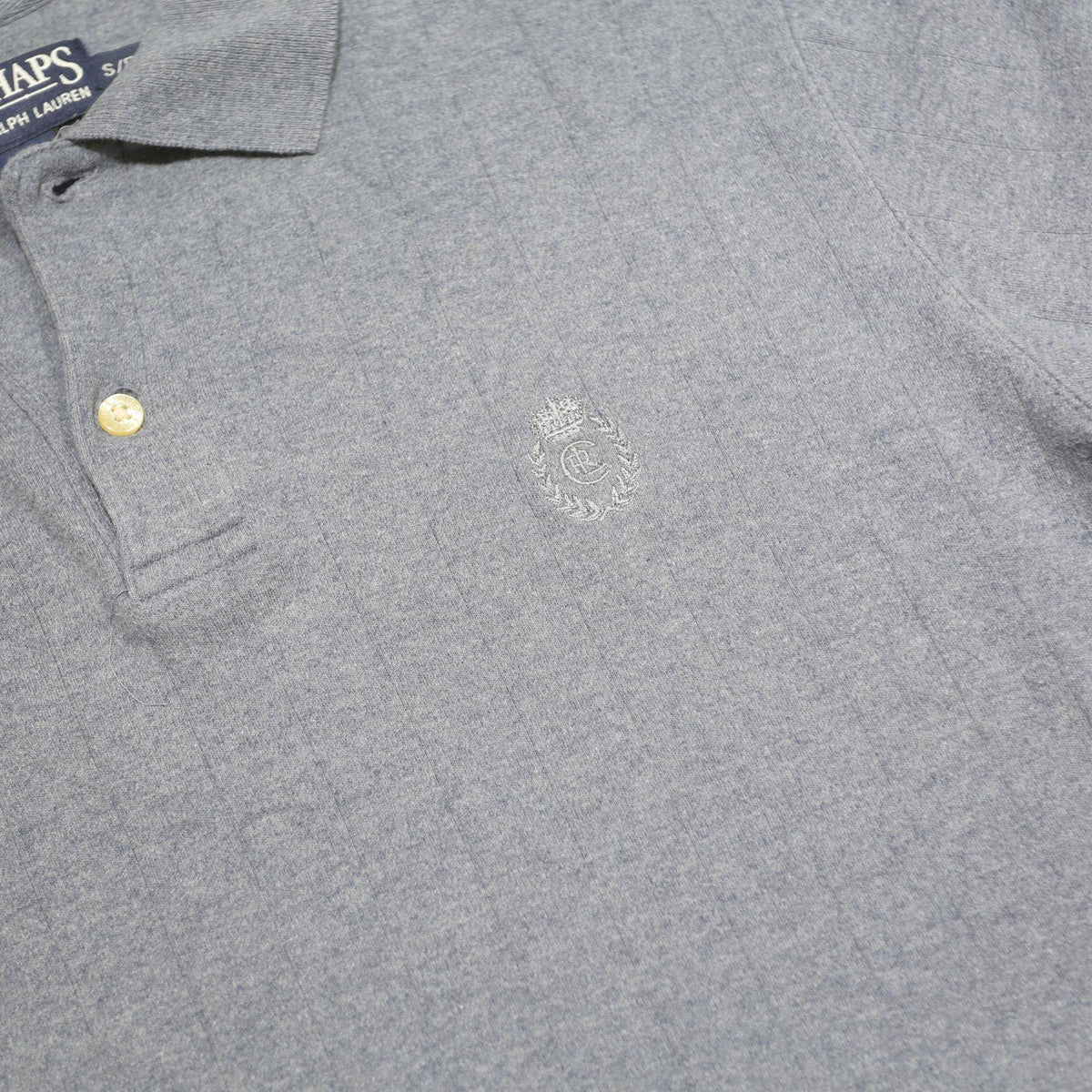 CHAPS RALPH LAUREN Mens Blue Short Sleeve Plain S Cotton Polo Shirt