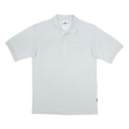 ADIDAS Mens Light Grey Short Sleeve Plain S Cotton Blend Polo Shirt Casual