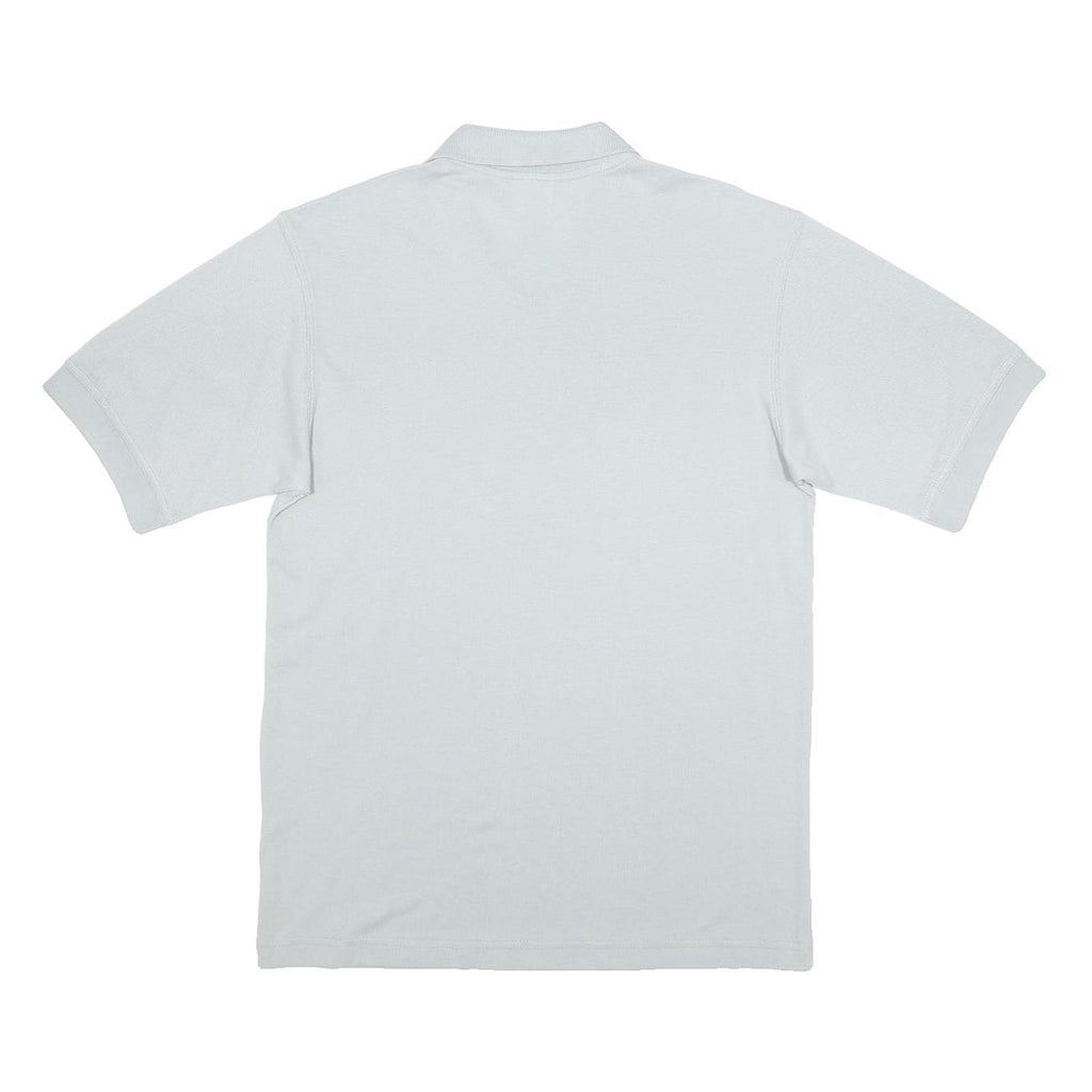 ADIDAS Mens Light Grey Short Sleeve Plain S Cotton Blend Polo Shirt Casual