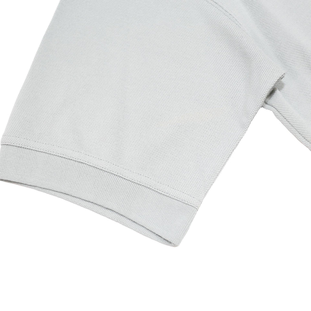 ADIDAS Mens Light Grey Short Sleeve Plain S Cotton Blend Polo Shirt Casual