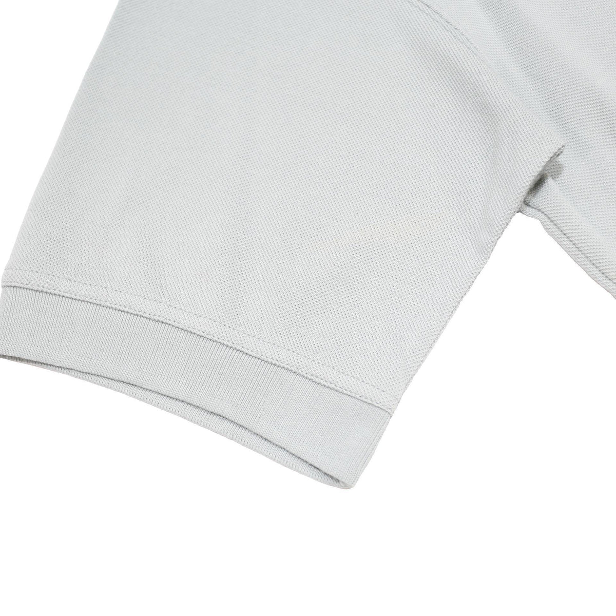 ADIDAS Mens Light Grey Short Sleeve Plain S Cotton Blend Polo Shirt Casual
