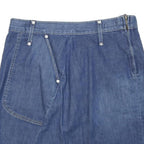 LEVI'S Womens Blue Denim Mini Cotton Blend Skirt L Functional Pockets