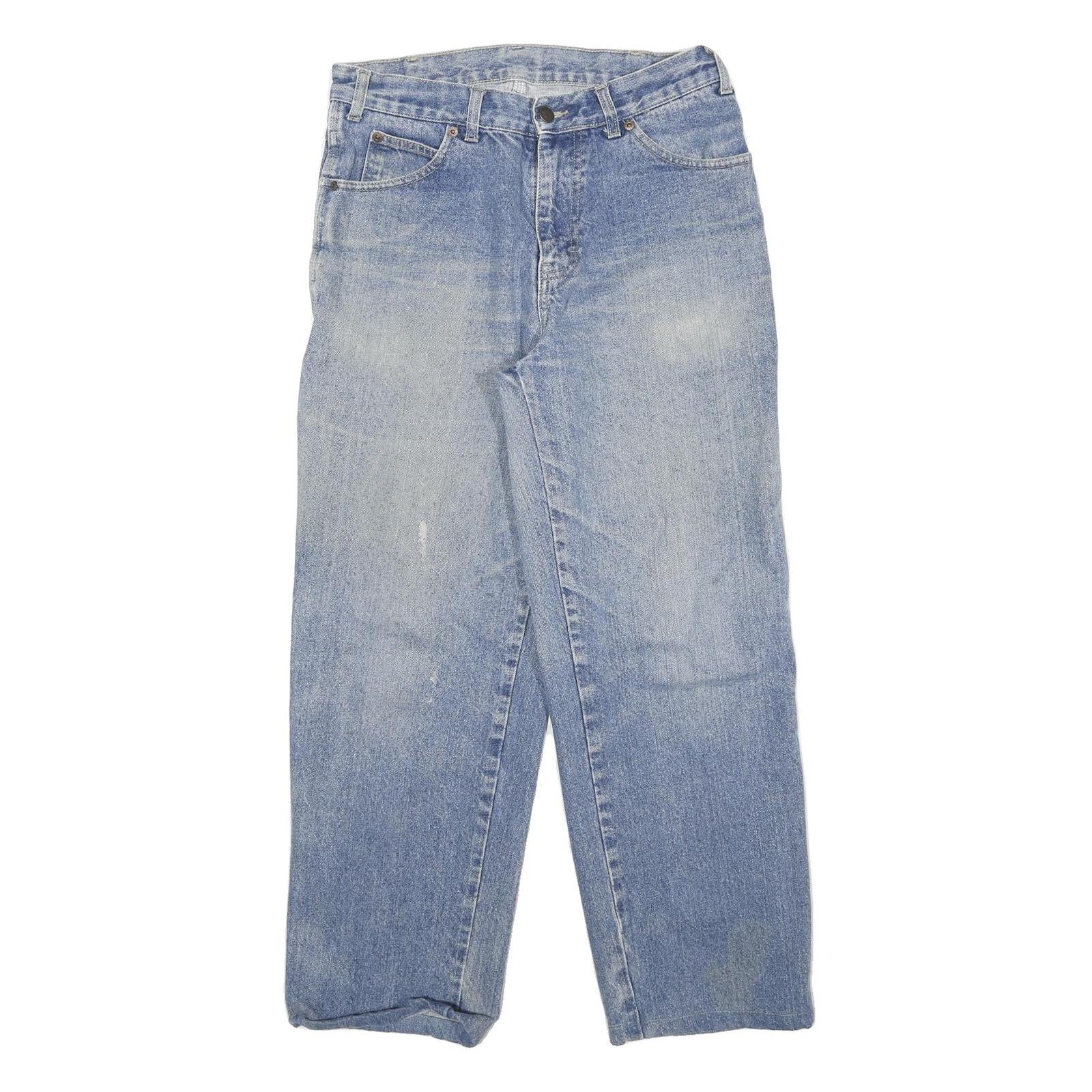 DICKIES Mens Jeans Blue Relaxed Straight Denim Light W29 L27 Workwear Casual