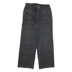 Womens Relaxed Dark Blue Denim Jeans W30 L30 Zip Button Pockets Casual