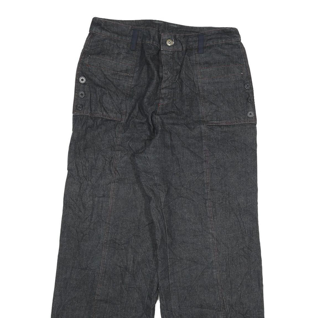 Womens Relaxed Dark Blue Denim Jeans W30 L30 Zip Button Pockets Casual