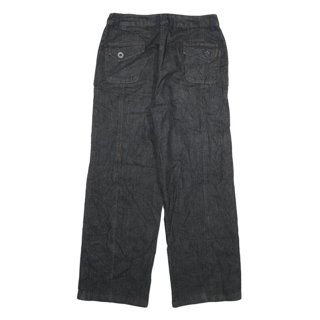 Womens Relaxed Dark Blue Denim Jeans W30 L30 Zip Button Pockets Casual