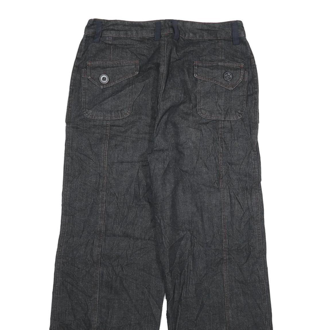 Womens Relaxed Dark Blue Denim Jeans W30 L30 Zip Button Pockets Casual