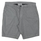 CALVIN KLEIN Mens Grey Pinstripe Casual Shorts 2XL W36 Cotton Blend