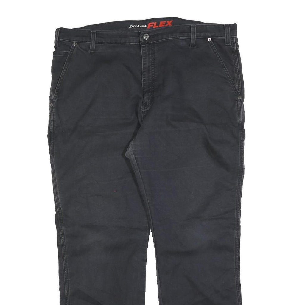DICKIES Mens Cotton Blend Black Regular Straight Trousers W40 L32 Workwear