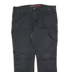 DICKIES Mens Cotton Blend Black Regular Straight Trousers W40 L32 Workwear