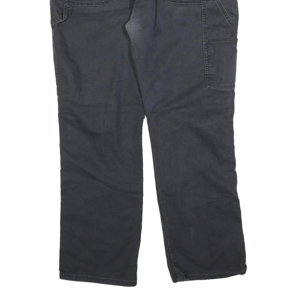 DICKIES Mens Cotton Blend Black Regular Straight Trousers W40 L32 Workwear