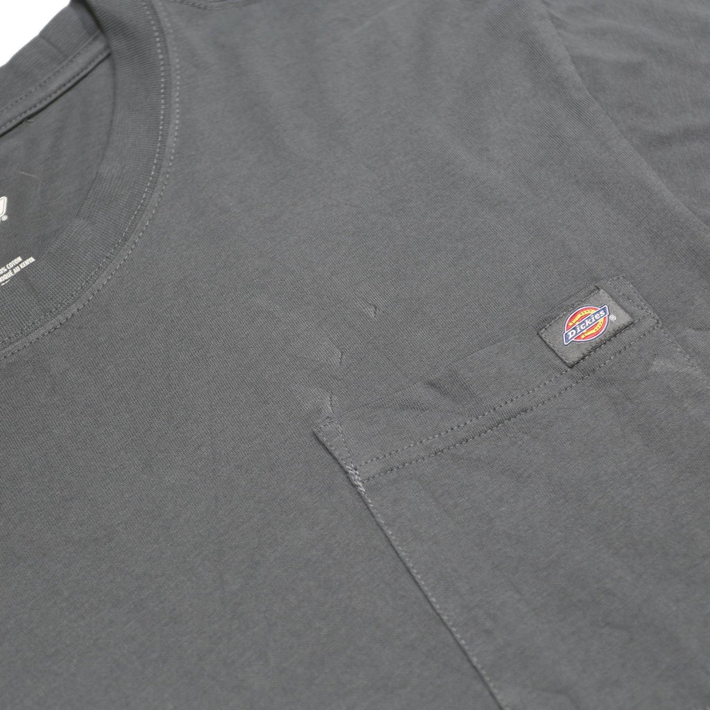DICKIES Mens Grey Pocket T-Shirt L Short Sleeve Crew Neck Cotton Casual