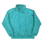 ANDY JOHNS Womens Teal Blue Jacket M Polyester Blend Zip Casual Retro Style
