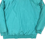 ANDY JOHNS Womens Teal Blue Jacket M Polyester Blend Zip Casual Retro Style