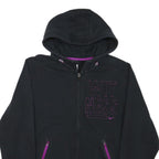 NIKE Womens Black Hoodie M Cotton Blend Full Zip Fitness Casual Sweatshirt