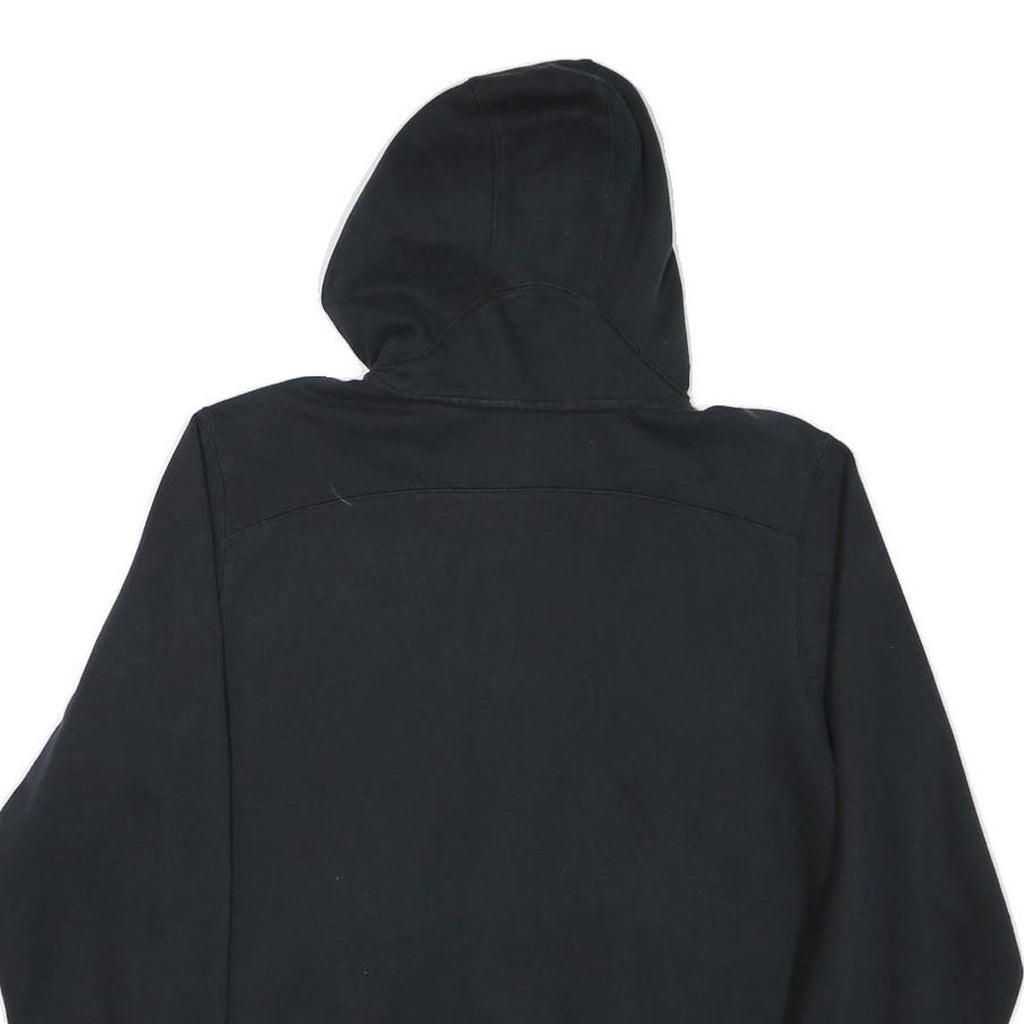 NIKE Womens Black Hoodie M Cotton Blend Full Zip Fitness Casual Sweatshirt