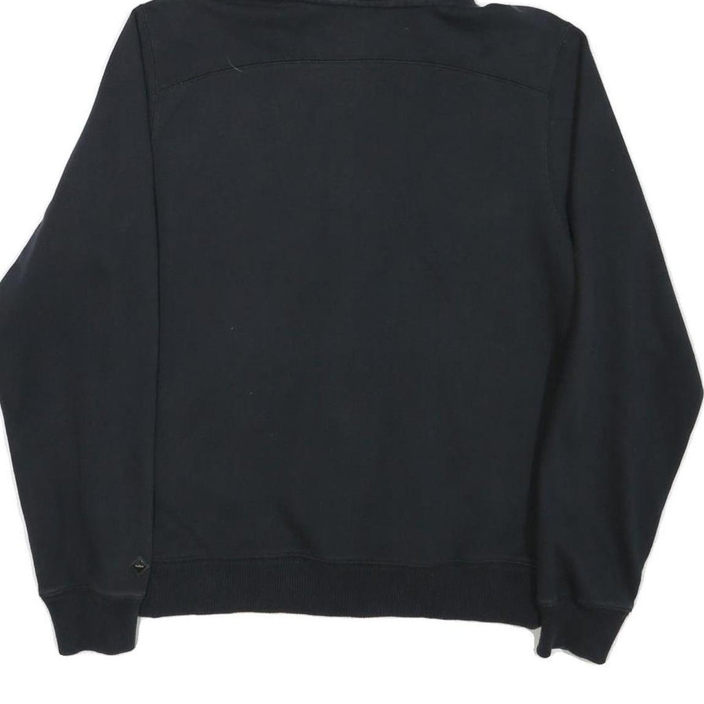 NIKE Womens Black Hoodie M Cotton Blend Full Zip Fitness Casual Sweatshirt