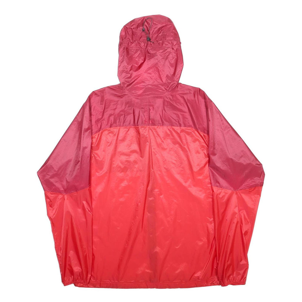 PATAGONIA Mens Red & Pink Outdoor Jacket XL Nylon Plain Lightweight Hooded Zip