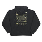 ADIDAS Womens Black Hoodie UK 10 Cotton Blend Relaxed Fit Logo Print