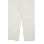 NAUTICA Mens Cotton Blend White Regular Straight Trousers W34 L29 Casual Zip