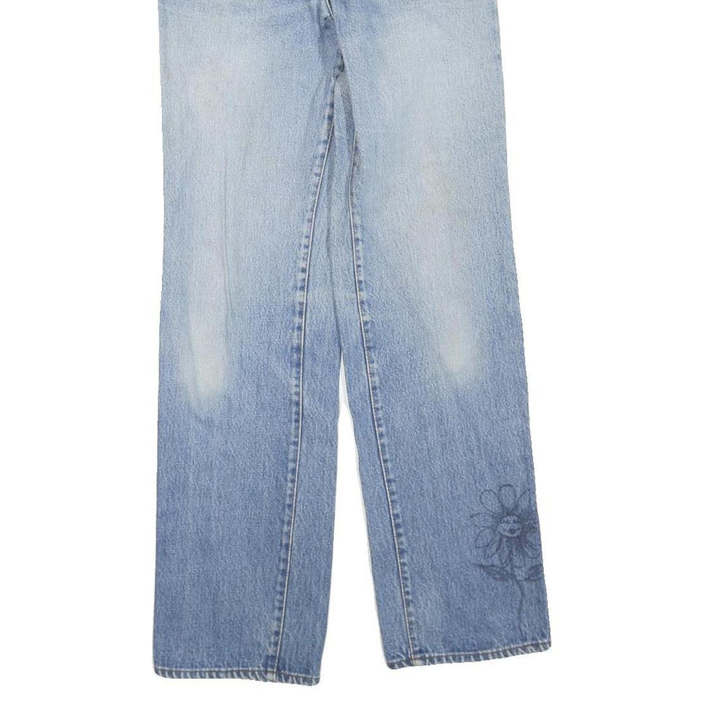 LEVI'S 501 Womens Jeans Blue Regular Straight Denim Medium W26 L32 Button