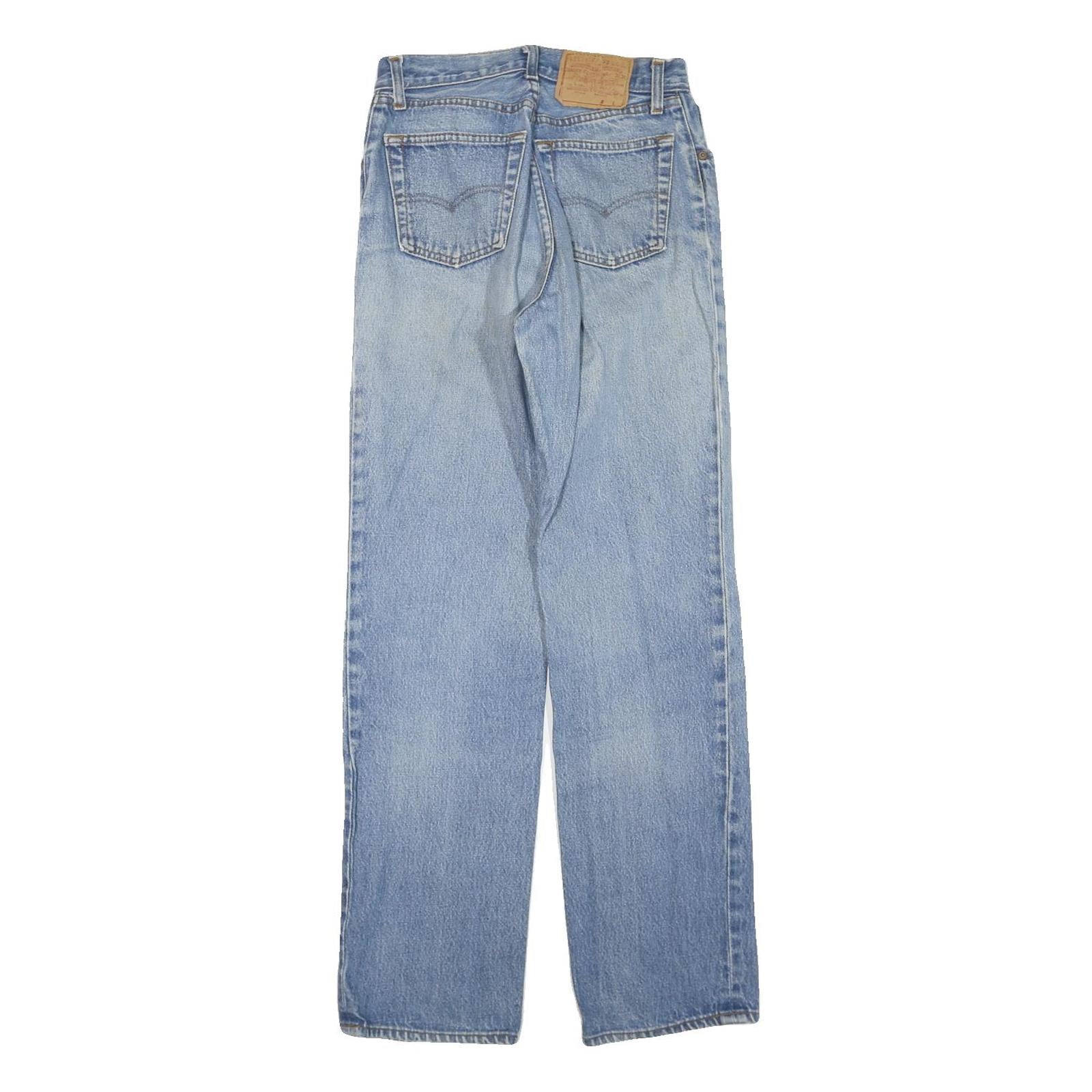 LEVI'S 501 Womens Jeans Blue Regular Straight Denim Medium W26 L32 Button