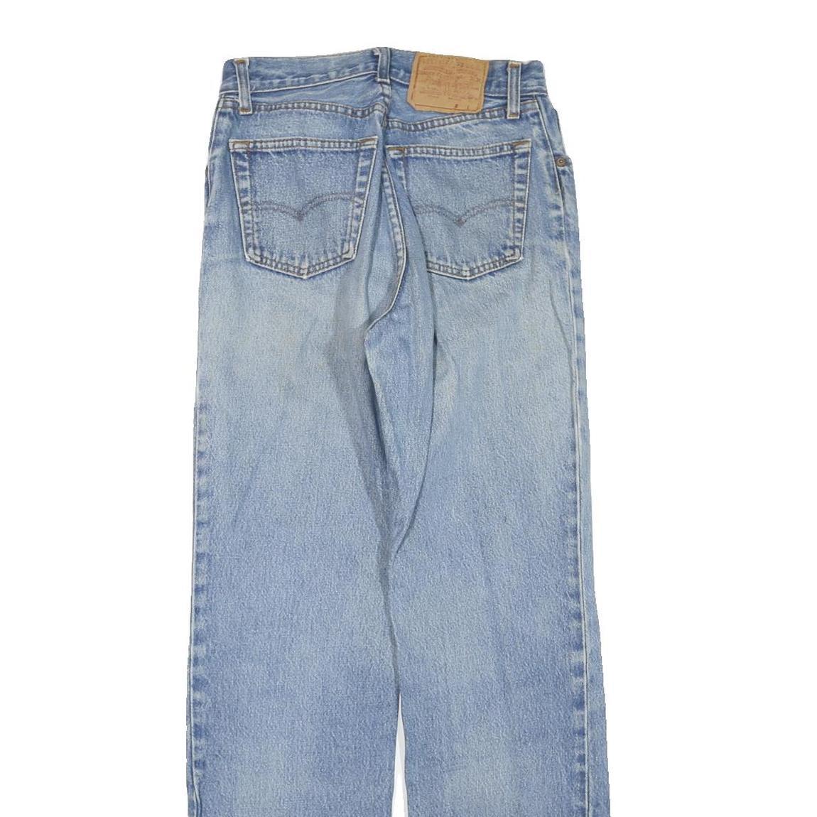 LEVI'S 501 Womens Jeans Blue Regular Straight Denim Medium W26 L32 Button