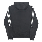ADIDAS Mens Black & White Zip Up Hoodie M Cotton Blend Casual Sportswear