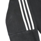 ADIDAS Mens Black & White Zip Up Hoodie M Cotton Blend Casual Sportswear