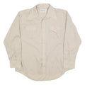 KMART Mens Beige Polyester Blend Shirt XL Long Sleeve Button Front Casual