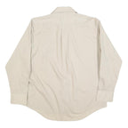 KMART Mens Beige Polyester Blend Shirt XL Long Sleeve Button Front Casual