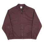 NIKE Mens Maroon Jacket M Cotton Blend Classic Zip Casual Outerwear